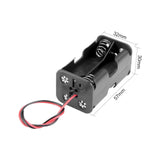 2X Armature Support Boite boitier carré pour 4 : 2 + 2 Pile Batterie AA LR06 avec Fils Noir Rouge coupleur
