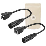 2X Cable adaptateur RJ45 Femelle vers XLR - DMX 5 Pin Male eclairage lighting