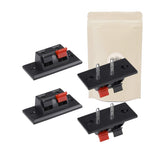 X4 Bornier 2 Voies pour Enceinte Haut Parleur Connecteur à Boutons Poussoirs Amplificateur Facade Vis Domino Adaptateur - ADAPTOUT Marque FRANÇAISE
