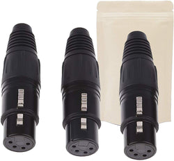Lot de 3 Prise XLR 4 Broches Femelle à Souder Fiche Connecteur Soudure Audio pour Ecouteurs Guitare Chaîne HiFi Microphone Casque - ADAPTOUT Marque FRANÇAISE