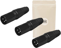 X3 Prise XLR 3 Broches Male a Souder Fiche Connecteur Soudure Audio Mixage Ampli Microphone Casque Stereo - ADAPTOUT Marque FRANÇAISE…