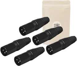 X5 Prise XLR 3 Broches Male a Souder Fiche Connecteur Soudure Audio Mixage Ampli Microphone Casque Stereo - ADAPTOUT Marque FRANÇAISE