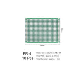 20X PCB Board 5 x 7 cm electronique Entrainement Maquette Support Composants Raspberry Circuit imprimé
