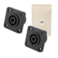 2X Embase Prise Type speakon NL4 avec 4 Broches Femelle Femelle a Visser Caisson Flight Case