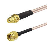 Adaptout 2X Cable SMA duplicateur de signal 1 Femelle vers 2 male 15cm coaxial plaqué or blindé 3G 4G LTE