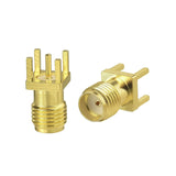 10X Prise SMA Femelle a souder plaqué Or Remplacement Circuit imprimé PCB