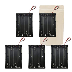 5X Armature Support Boite boitier pour 4 Pile Batterie 18650 avec Fils Noir Rouge coupleur