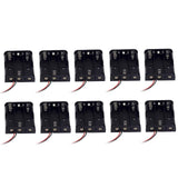 10X Armature Support Boite boitier pour 3 Pile Batterie AA LR06 avec Fils Noir Rouge coupleur