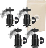 Lot DE 4 Rotule tête Sabot Flash Hot Shoe pour Appareil Photo vis 1/4" Compatible Toutes Marques Canon Nikon Sony Pentax Fuji Panasonic Samsung Olympus Nettoyage Capteur Objectif
