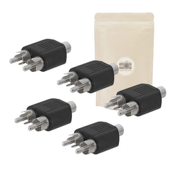 5X Doubleur séparateur RCA Femelle vers 2 Prises RCA Male Mono Signal Splitter Audio HiFi