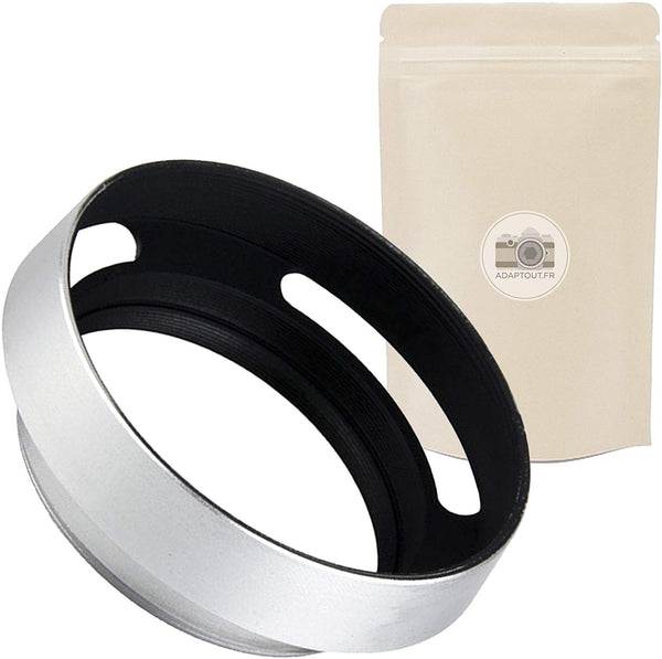 43 MM PARESOLEIL ÉVENTÉ Argent en Metal pour Objectif 43MM Pare Soleil ventilé à Trou troué Compatible Toutes Marques Vented Hood Leica Pentax Olympus Pana - ADAPTOUT Marque FRANÇAISE