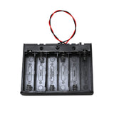 2X Armature Support Boite boitier pour 8 Pile Batterie AA LR06 avec Fils Noir Rouge coupleur