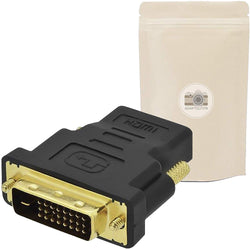 Adaptout Adaptateur Prise DVI D vers Fiche HDMI HDMI 1.4 DVI-D Mâle (24+1) vers Prise HDMI Femelle Connecteur Full HD TV 1080p 2k Marque FRANÇAISE