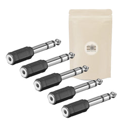 Adaptout X5 Adaptateur Gros Jack 6.35mm Male vers Mini Jack 3.5mm Femelle Stereo Connecteur Audio Minijack Ecouteurs HiFi Casque Marque FRANÇAISE