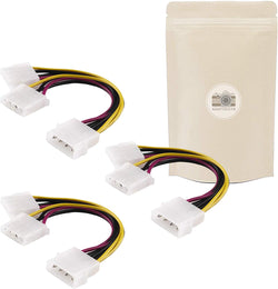 Adaptout X3 Doubleur Molex IDE 4Pin 4 Broches Répartiteur Flexible 1 Male vers 2 Sorties Femelles Adaptateur Alimentation Marque FRANÇAISE