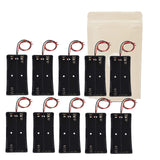 10X Armature Support Boite boitier pour 2 Pile Batterie 18650 avec Fils Noir Rouge coupleur
