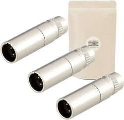 Adaptout Lot de 3 mini connecteurs XLR mâles à souder audio