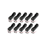 5X Armature Support Boite boitier pour 1 Pile Batterie 18650 avec Fils Noir Rouge coupleur