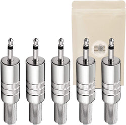 X5 Prise Jack 3.5mm Mono Male à Souder Fiche Male Minijack Connecteur Soudure 100% Metal - ADAPTOUT Marque FRANÇAISE