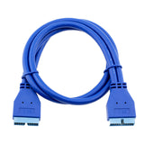 Adaptout Cable Male vers Male USB 3 20 Pin Pour Carte mère 50cm Extension