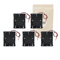 5X Armature Support Boite boitier pour 3 Pile Batterie 18650 avec Fils Noir Rouge coupleur