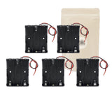 5X Armature Support Boite boitier pour 3 Pile Batterie 18650 avec Fils Noir Rouge coupleur