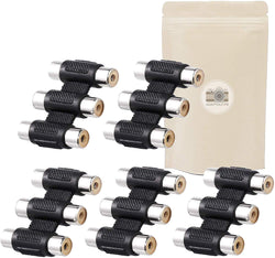 Adaptout X5 Coupleur RCA 3 Voies Extension Adaptateur Connecteur RCA Femelle Femelle Fiche Prise Audio Marque FRANÇAISE