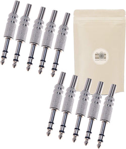 X10 Jack Prise Jack 6,35mm Male à Souder Stéréo Fiche Male Connecteur Soudure 100% métal - ADAPTOUT Marque FRANÇAISE