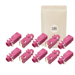 Adaptout 10X Prise mini jack 3,5 mm femelle a souder pcb board stereo rose microphone
