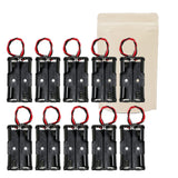 10X Armature Support Boite boitier pour 2 Pile Batterie AA LR06 avec Fils Noir Rouge coupleur