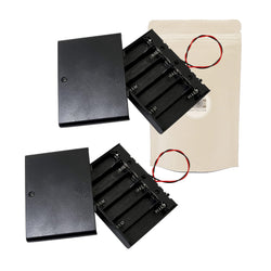 2X Armature Support Boite boitier pour 8 Pile Batterie AA LR06 avec Fils Noir Rouge coupleur