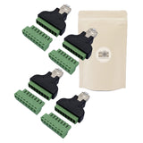 4X Bornier RJ45 Male Domino 8 Voies sans Soudure