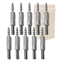 10X Prise Mini Jack 3,5 mm Male TRRS Stereo Micro 4 pins a souder minijack